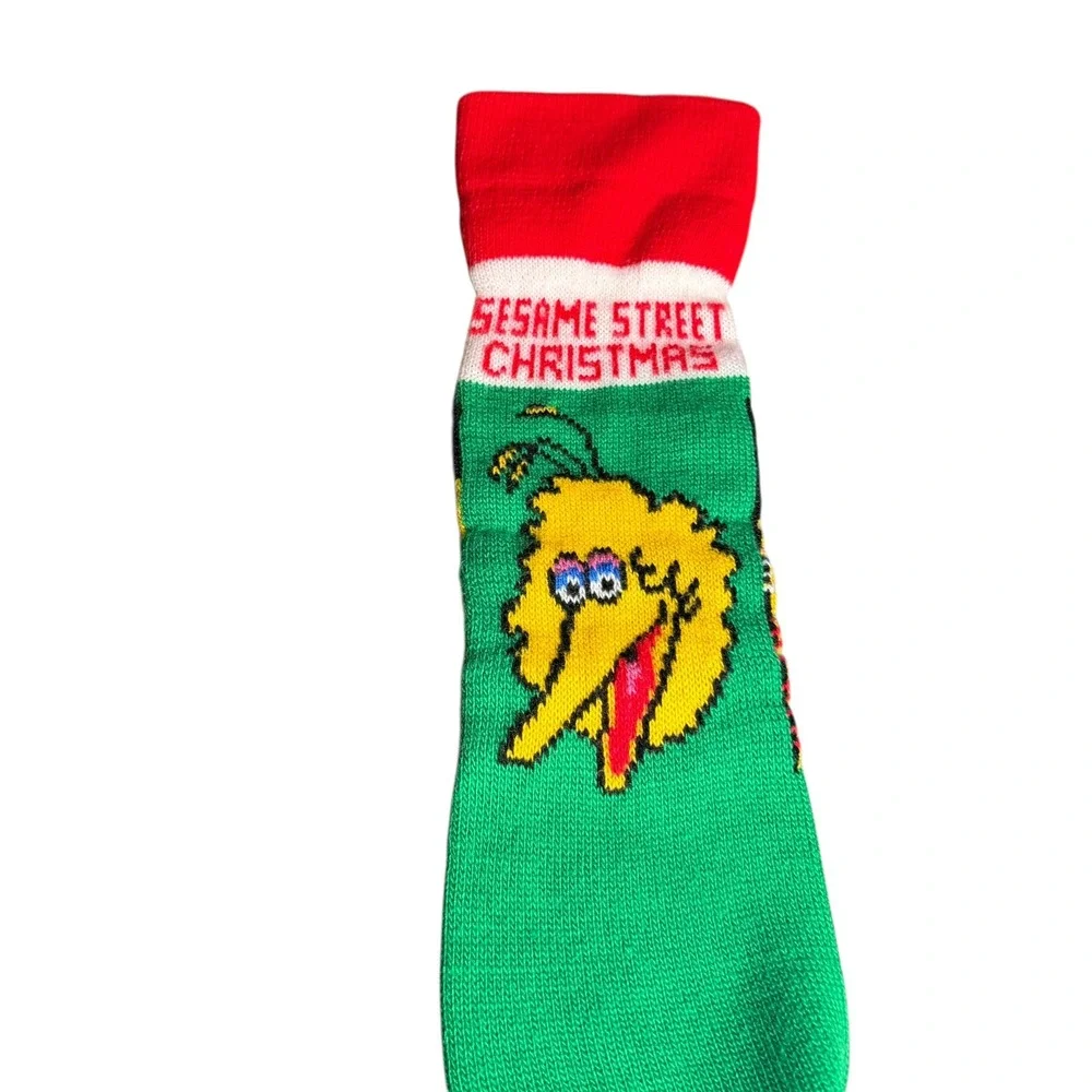 Vintage Sesame‎ Street Christmas Stocking Big Bird Knitted Holiday Decor